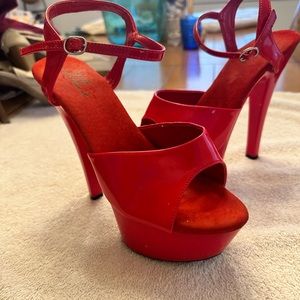 Ellie in Lipstick Red Sexy High Heels